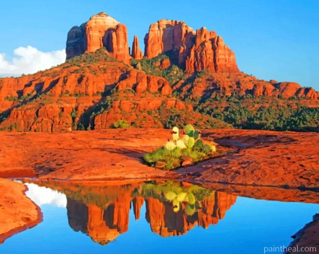 Sedona Arizona Rocks Reflection Painting By Numbers Kits
