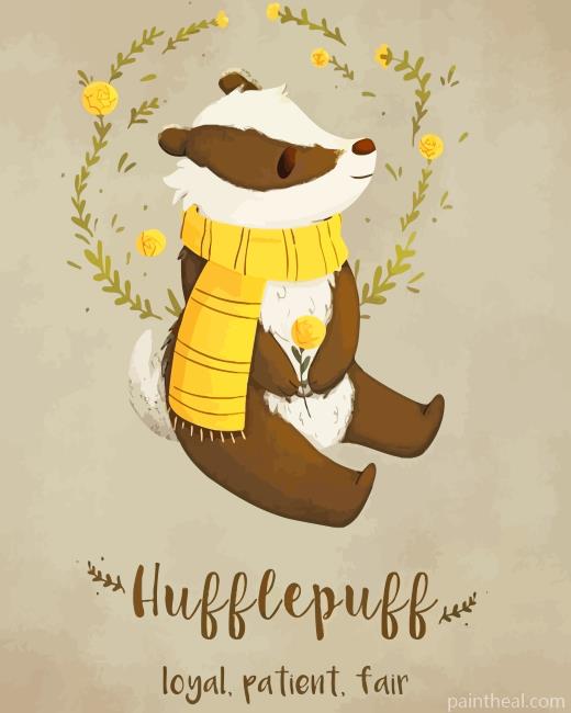 Cute Hufflepuff Painting By Numbers Kits