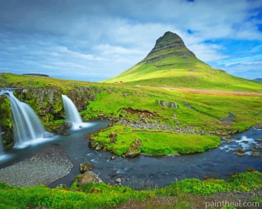 Kirkjufell Mountain Painting By Numbers Kits