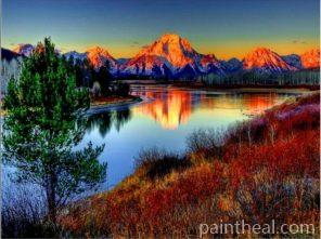 Reflection Mountain Lake Painting By Numbers Kits