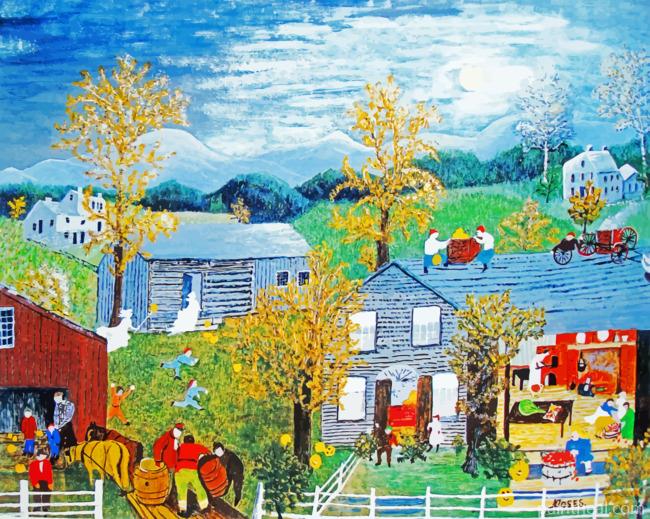 Grandma Moses Art Painting By Numbers Kits