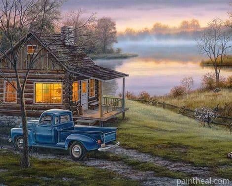 Farm Cabin And Truck Painting By Numbers Kits