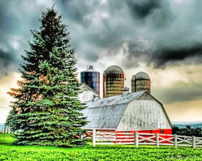 American Country Barn Painting By Numbers Kits