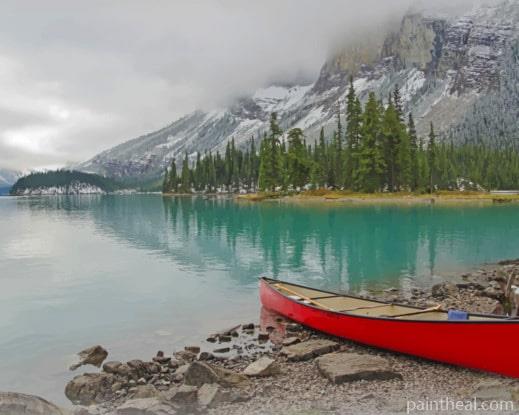 Canada Parks Mountains Lake Painting By Numbers Kits