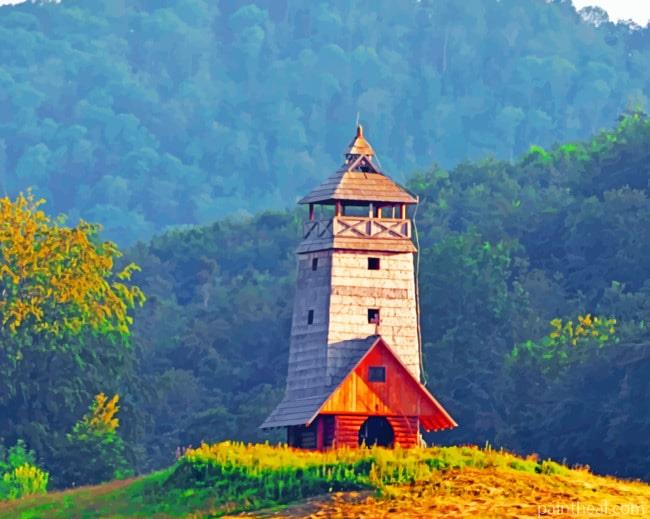 Mountain Church Painting By Numbers Kits