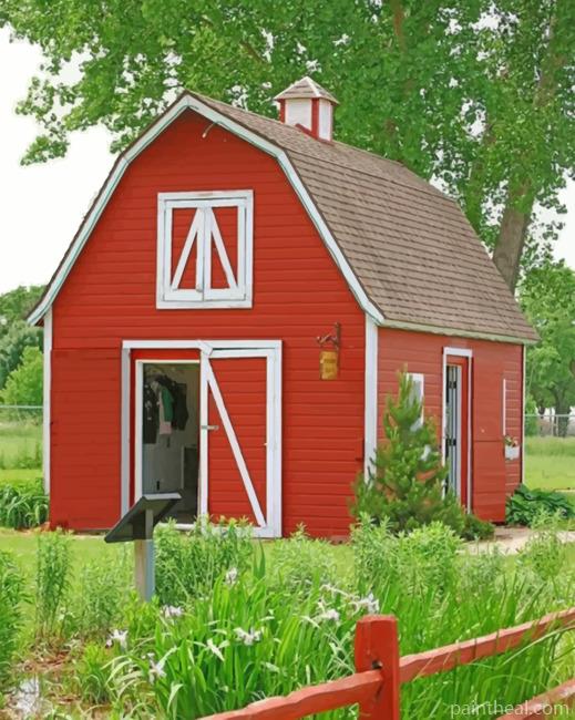 Red Barn Painting By Numbers Kits