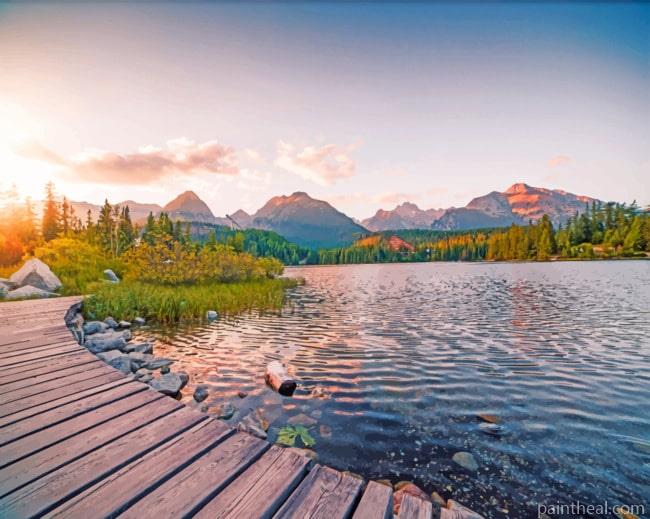 Tatras Lake Slovakia Painting By Numbers Kits