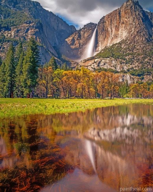 Water Landscape Mountain Painting By Numbers Kits