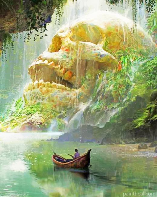 Landscape Fantasy Skull Painting By Numbers Kits