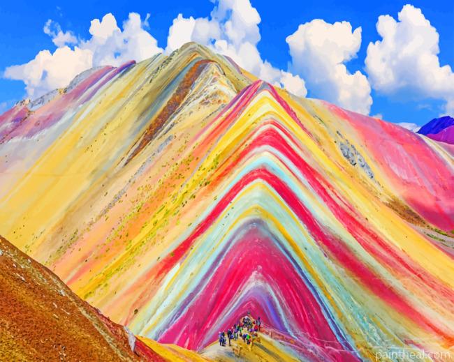Colorful Mountain Painting By Numbers Kits