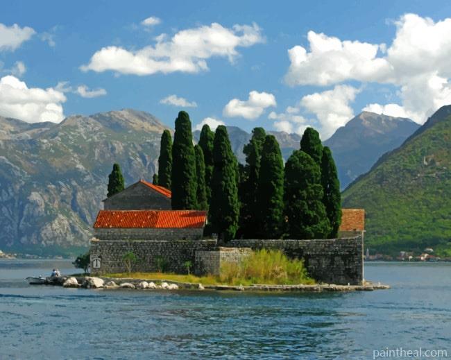 Montenegro Small Island Painting By Numbers Kits