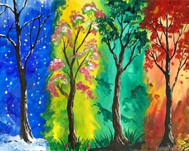 4 Seasons Painting By Numbers Kits