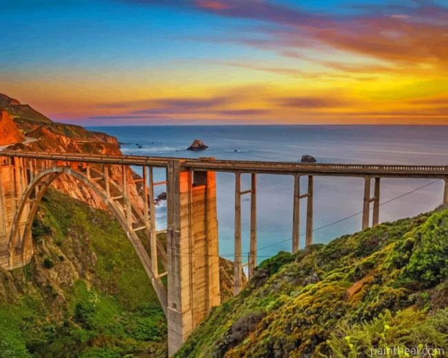 Bixby Creek Bridge Painting By Numbers Kits