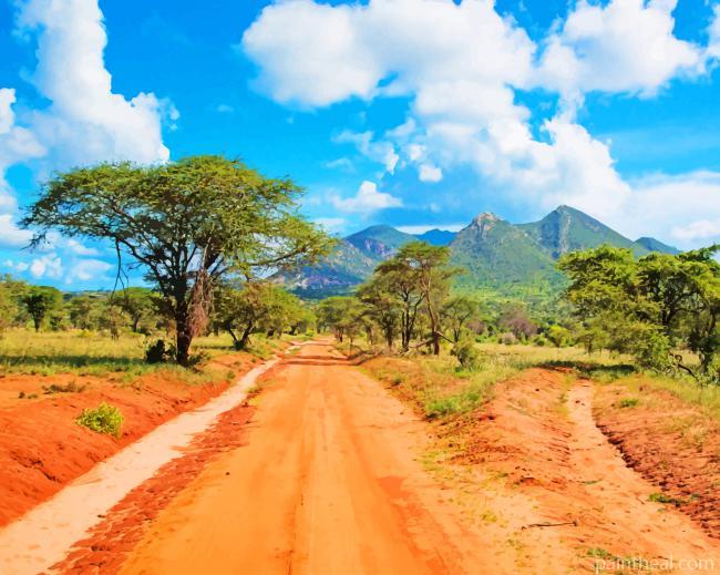 Africa Tsavo West Kenya Painting By Numbers Kits