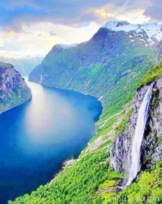 Geiranger Norway Painting By Numbers Kits