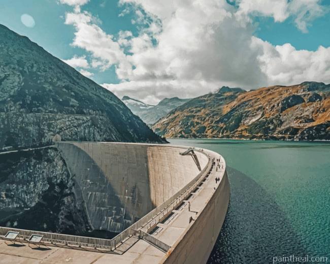 Kolnbrein Dam Austria Painting By Numbers Kits