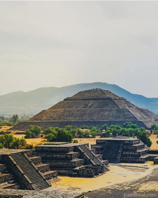Teotihuacan Pyramid Painting By Numbers Kits
