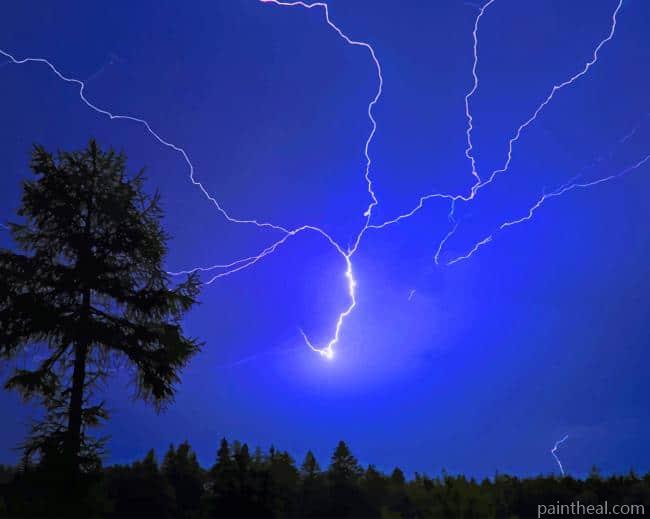 Night Sky Lightning Painting By Numbers Kits