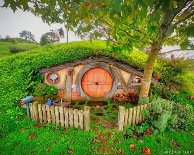 Hobbit Hole New Zealand Painting By Numbers Kits