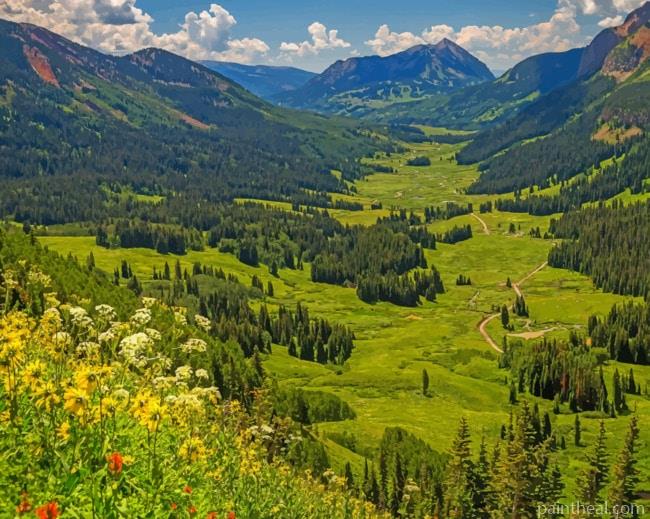 Crested Butte Colorado Painting By Numbers Kits