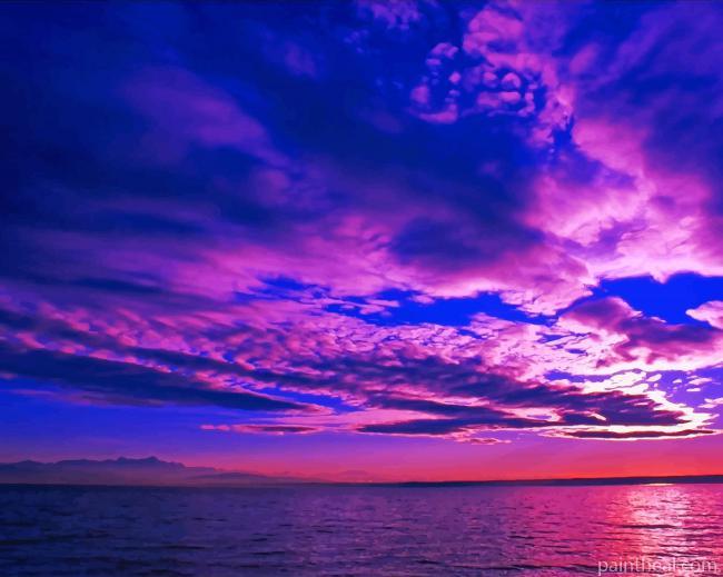 Beautiful Cloudy Sky Painting By Numbers Kits