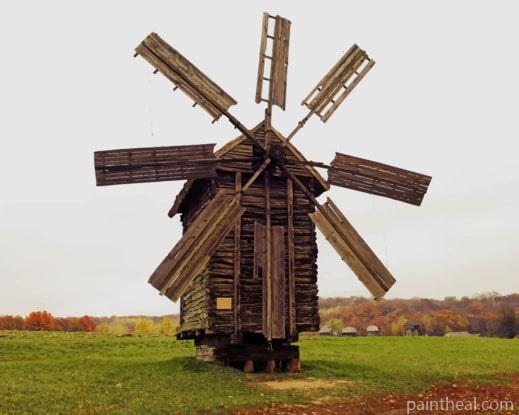 Wooden Windmill Painting By Numbers Kits