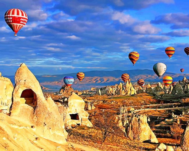 Turkey Hot Air Balloons Painting By Numbers Kits
