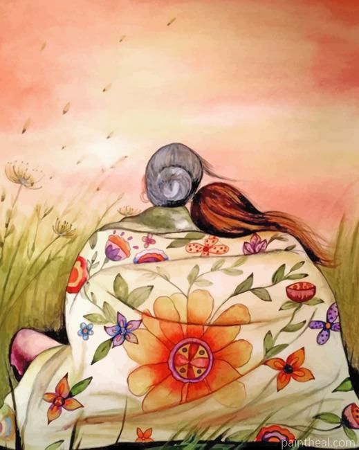 Mom And Daughter Painting By Numbers Kits