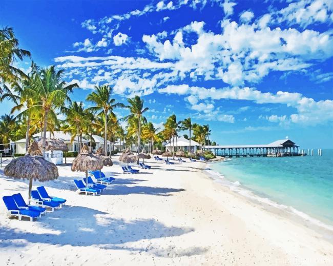 Key West Beach Painting By Numbers Kits