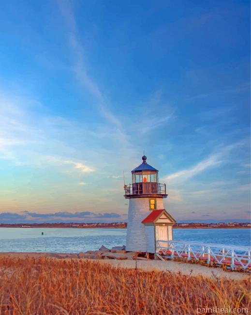Brant Point Lighthouse Painting By Numbers Kits
