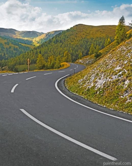 Road To The Mountains Painting By Numbers Kits