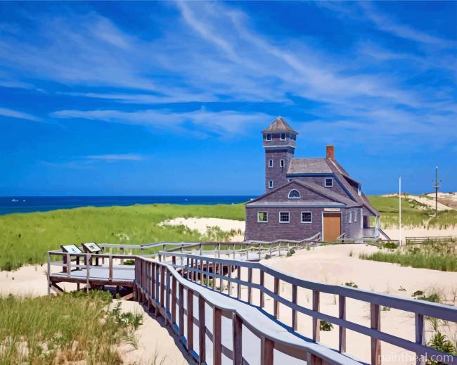Aesthetic Cape Cod Landscape Painting By Numbers Kits