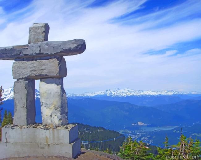 Whistler Mountain In Canada Painting By Numbers Kits