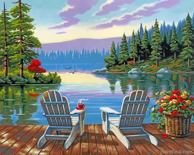 Lakeside Morning Painting By Numbers Kits