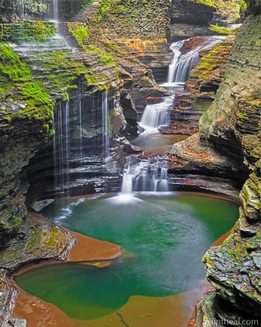 Watkins Glen State Park Painting By Numbers Kits