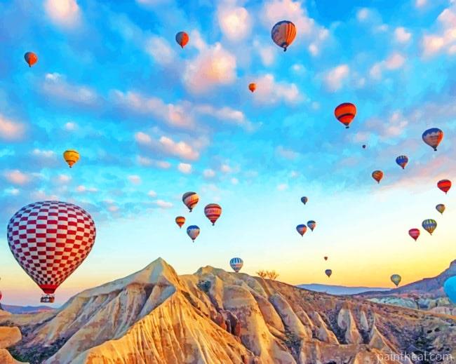 Cappadocia Balloons Painting By Numbers Kits