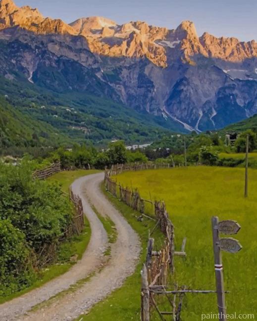 Theth National Park Albania Painting By Numbers Kits