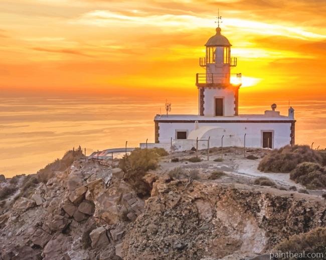 Akrotiri Lighthouse Painting By Numbers Kits