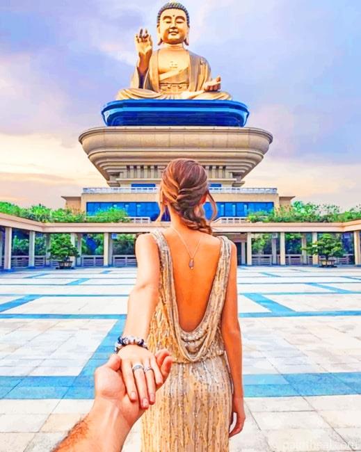 Follow Me To Fo Guang Shan Buddha Museum Painting By Numbers Kits