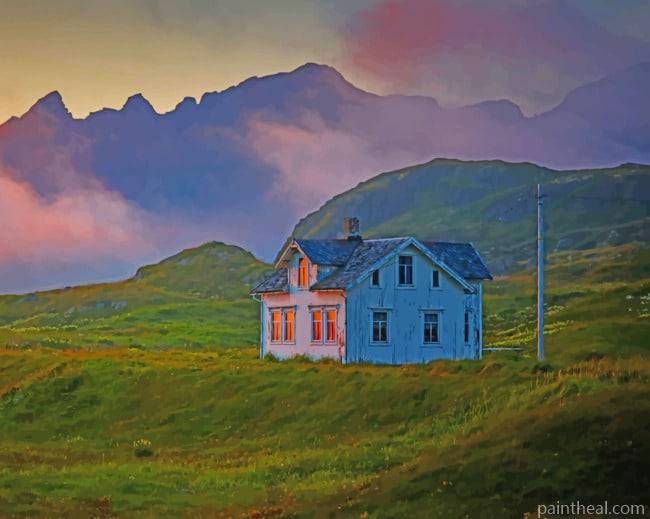 House In Farmlands Painting By Numbers Kits