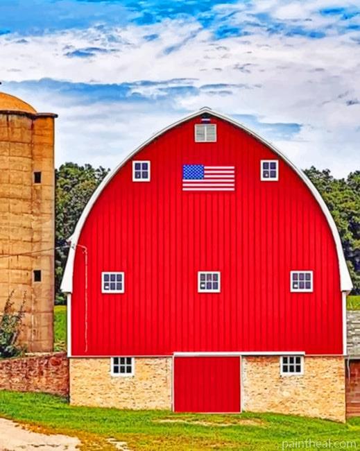 American Flag Outdoor Painting By Numbers Kits