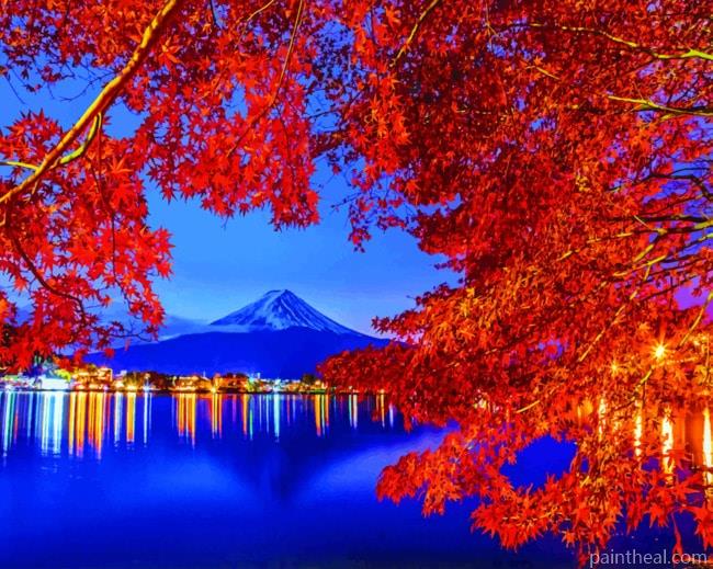 Blue Hour Mt Fuji Painting By Numbers Kits