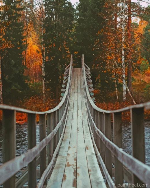Wooden Jungle Bridge Painting By Numbers Kits