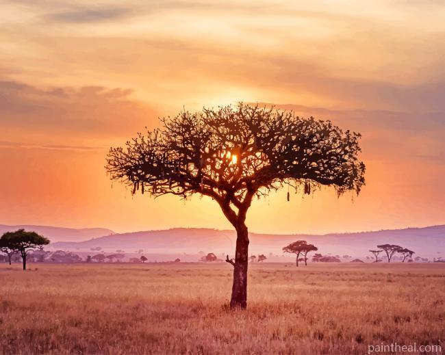 Tanzanian Tree Painting By Numbers Kits