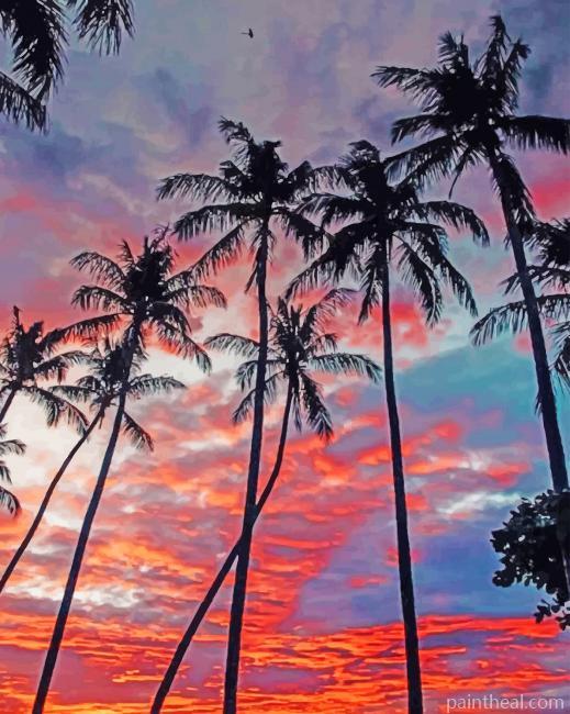 Palms Tree Painting By Numbers Kits