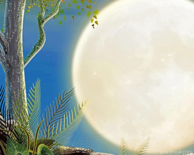 Full Moon Nature Painting By Numbers Kits