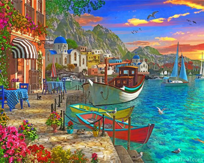 Greece Gorogorszag Painting By Numbers Kits