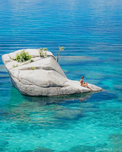Bonsai Rock Lake Tahoe Painting By Numbers Kits