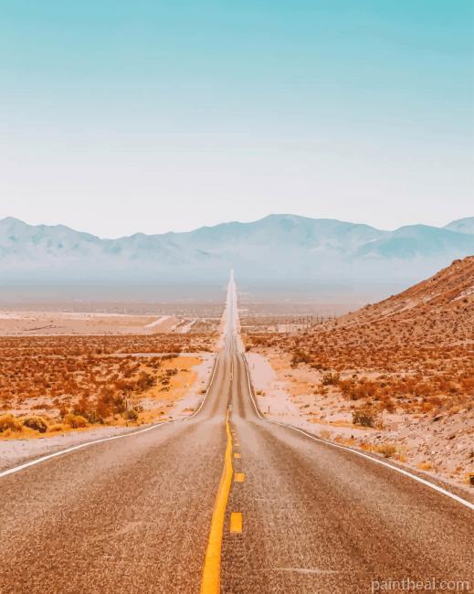 Long Empty Road Painting By Numbers Kits