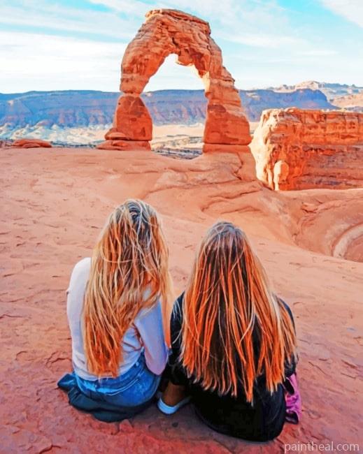 Friends In Arches National Park Painting By Numbers Kits